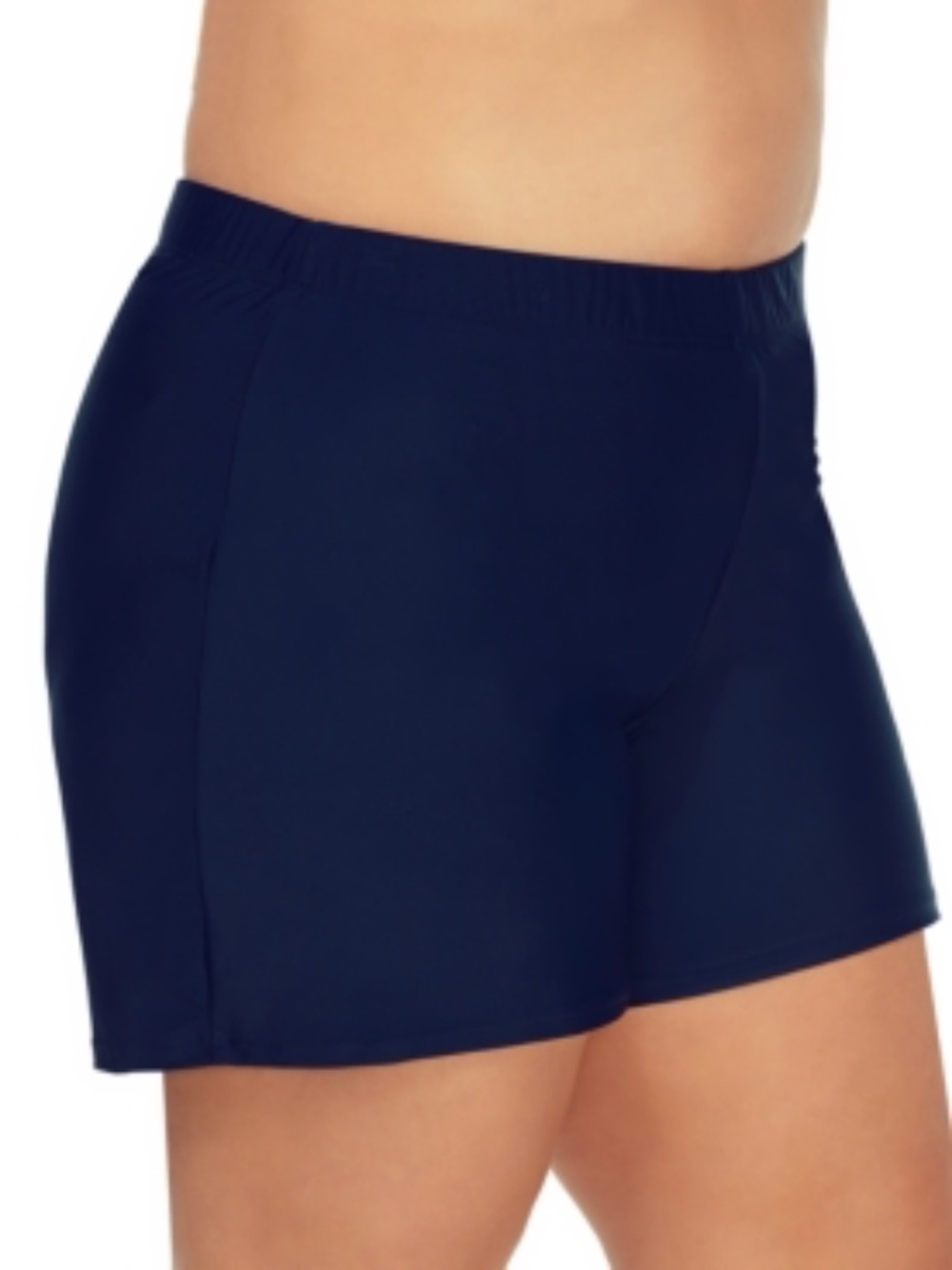 ISLAND ESCAPE Women S Navy Thigh Minimizing Lined Full Coverage Stretch Board Sh